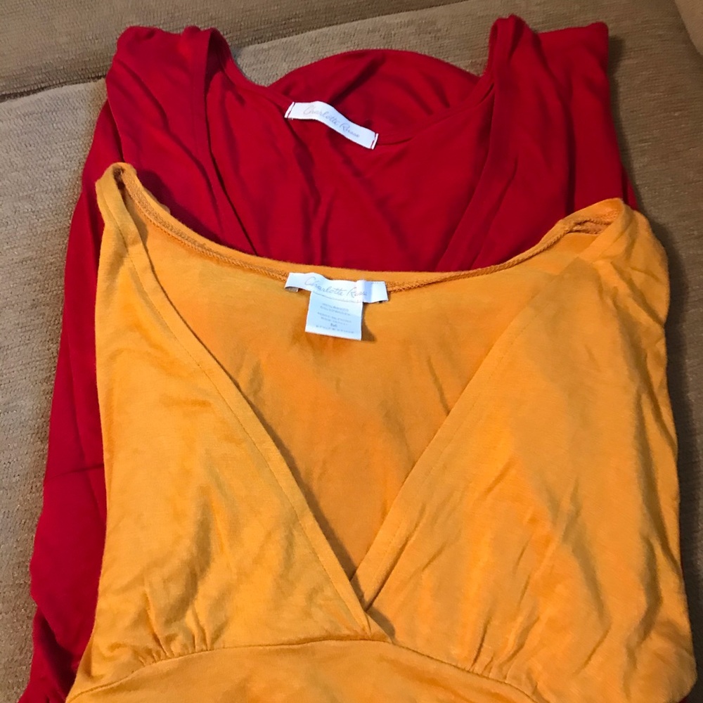 2 v neck blouses